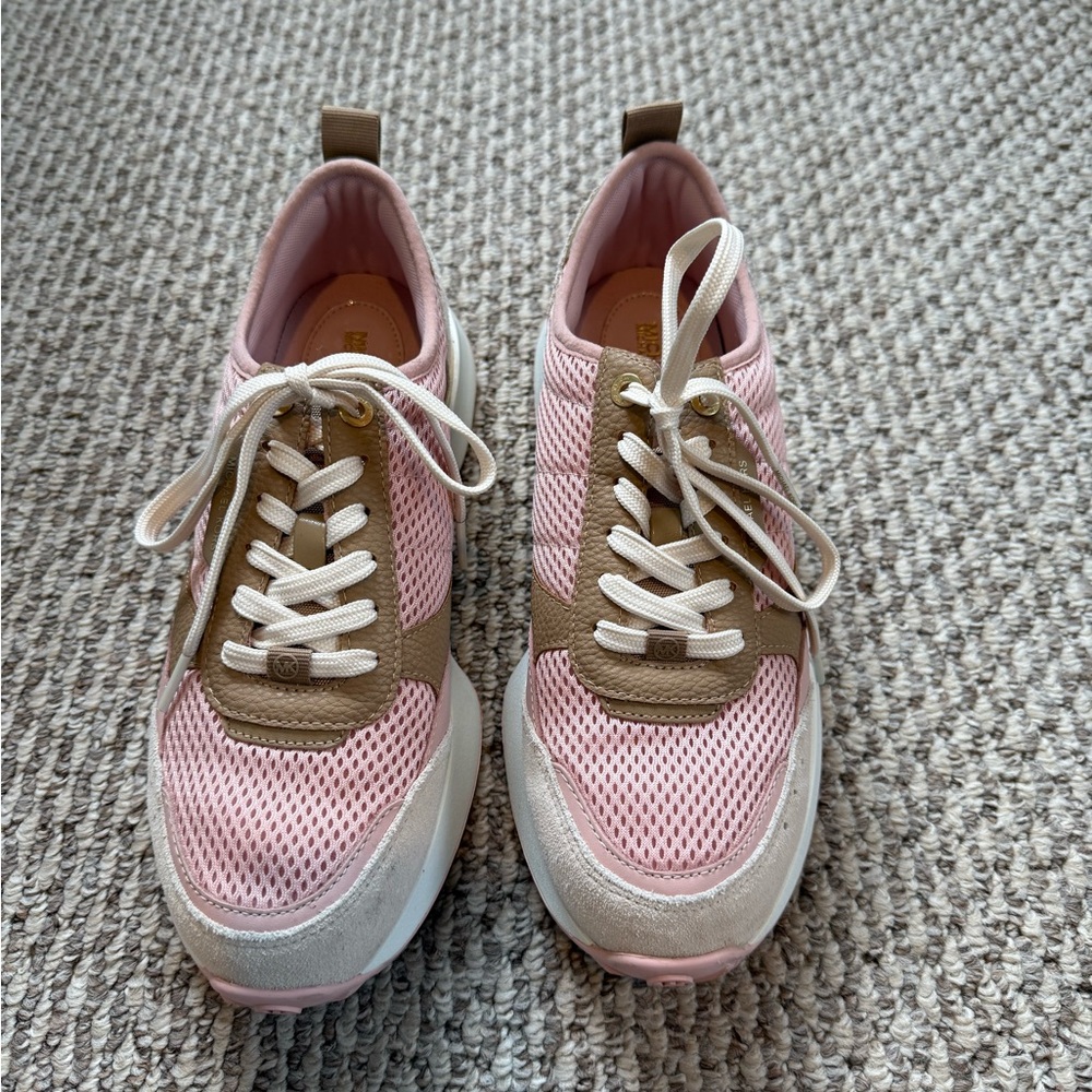 Michael Kors Pink and Brown Sneakers - Picture 2 of 4